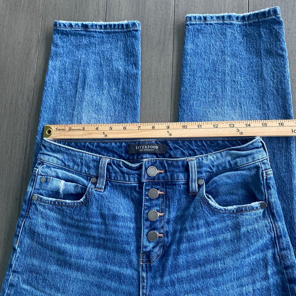 Liverpool Los Angeles Button Fly Jeans • Women’s Size 4 • 26” Inseam - Picture 2 of 7
